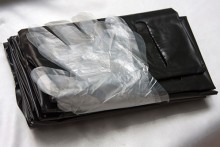 Санитарный пакет на молнии с перчатками